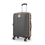 Safari Thorium Royale 8 Wheels 66cm Medium Size Trolley Bag Hard Case Checkin Polycarbonate Luggage, TSA Lock, Wet Pouch Organized Interior, Suitcase for Travel, Trolley Bags for Travel, Gun Metal
