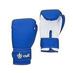 Cult Neo Boxing Gloves 10 OZ â Pro-Style Training Gloves for Sparring, Heavy Bag & Mitt Work â Premium PU Leather, Shock Absorbing Padding, Ergonomic Design with Wrist Support â Blue & White
