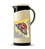 Milton Viva Tuff 1500 Water Jug, PU Insulated Inner Stainless Steel Hot & Cold Jug, BPA Free, Leak Proof, 1.3 Litre, Black, Ideal for Tea, Coffee, Water, Hot Beverages