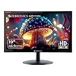 ZEBRONICS Zeb-V19Hd 18.5 Inch (46.99 Cm) Led Monitor with Supporting Hdmi, Vga Input, Hd 1366 X 768 Pixels, 16.7M Colors, Glossy Panel, Slim Design & Wall Mountable, Black