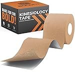 Boldfit Kinesiology Tape for Physiotherapy Kinesio Tape for Sports Injury Pain Relief Muscle Tape for Shoulder, Wings, Arms, Ankle K Taping Waterproof Athletic Tape for Pain Support -2 Inch Beige