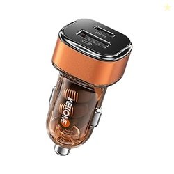 WK LIFE BORN TO LIVE-Car Charger with Transparent A+C Fast Charging, S