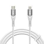 Boat Type C to Lighting Cable for 27W Fast Charging | 480 Mbps Data Transfer | 1.2 m (3.9 ft) Perfect Cable Length | Premium Nylon Braiding | Durable & Tangle-Free | with Silicon Tie (Arctic White)