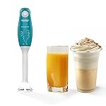 Maharaja Whiteline Speedmix Plus Hand Blender with Stainless Steel Blades | Long Lasting Performance with 175 Watts Motor | Detachable Plastic Foot | 2 Year warranty (Turquoise Blue & White)