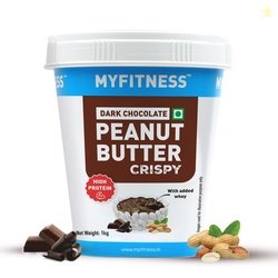 MYFITNESS Peanut Butter High Protein Dark Chocolate Spread Crispy 1kg