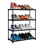 Portable Shoe Rack for Home Plastic with Door,Adjustable Plastic Shoe Rack for Bedroom/Outdoor Waterproof, Shoe Storage Organizer,with Shelves