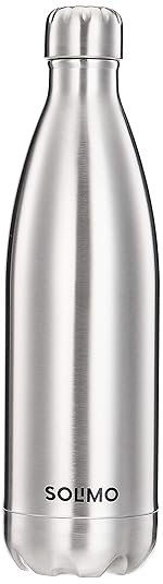 Solimo Stainless Steel Insulated 24 Hours Hot or Cold Bottle Flask, 1000 ml, Silver