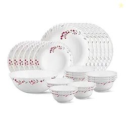 Larah by BOROSIL Opalware Dinner Set - 25 Pieces White