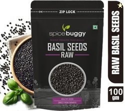 SPICEBUGGY Organic Basil Seeds Superfood for Weight Loss & Digest...mo