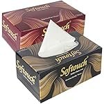 Softouch Face Tissue Paper – 2 Ply, 200 Pulls per Box | Pack of 2 | Ultra Soft, Gentle & Skin-Friendly | 100% Virgin Pulp Facial Tissues for Daily Use, Makeup & Travel