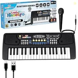 Wembley Kids Piano with Mic - Rechargeable & Portable Electronic Keybo