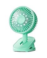 Gaiatop 4 Speed Quiet Portable Mini Fan, 4000mAh USB Rechargeable Fan with LED Light & Hook, 90Â° Auto Rotate Multi Clip On Fan Personal Table Fan Battery Fan for Home, Stroller Camping, Kichen(Green)