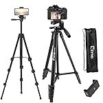 Syvo 3180 55 Inches (140CM) Aluminum Tripod Stand with 3-Way Panhead, Quick Release Plate, Level Indicator & Adjustable Height, Lightweight Portable Camera Tripod for Mobile, Vlogging & Photography