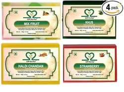 Handmade Soap Combo Kit 10 - Pack of 4 (Haldi Chandan, Strawberry, Khu