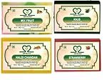 Handmade Soap Combo Kit 10 – Pack of 4 (Haldi Chandan, Strawberry, Khus, Mix Fruit Soap) (|Gift Pack For Glowing Skin | (4 x 125g) (4 x 125 g)