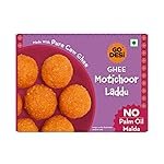 GO DESi Ghee Motichoor Laddu – 200/150 grams | Made with Bengal Gram Flour and Pure Cow Ghee | Indian Sweets | Sweets Gift Pack