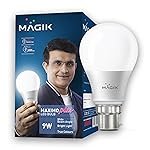 MAGIK Maximo Plus 9W LED Bulb | Warm White (3000K) | B22 Base | Energy Efficient with 4kV Surge Protection | Long Life LED | Pack of 1