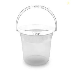 FLAIR Estella Crystal 14 LTR Clear I Plastic Bathroom Bucket | Strong