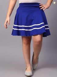 BAESD Girls Striped Flared Skirt With Attached Shorts