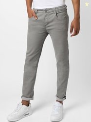 Campus Sutra Men Grey Smart Slim Fit Stretchable Jeans