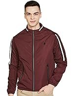 The Indian Garage Co Men Slim Fit Solid Bomber Jackets