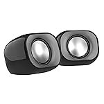 HP DHS-2111 Wired Speaker, 2-Channel Surround Sound, 3.5mm aux connectivity, PC and Phone Compatible, Easy Volume Controls, 1-Year Warranty, 0.27 kg, Black, 8C575AA