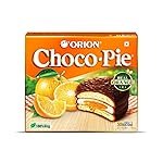ORION Orange Choco Pie (12pies)|Centre-Filled Chocolate Biscuit