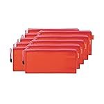 GLUNÂ® Stationary Pouch with Zipper Closing Unisex, Organizer for Office, Collage, School, Cute Cosmetic Bag for Women, Multi-Purpose Pouch Red Frozen Colour Pack of 10