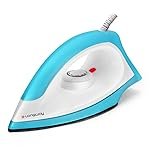 Longway Kwid Light Weight Non-Stick Teflon Coated Dry Iron, Electric Iron for Clothes | 2 Year Warranty| (1100 Watt, Blue)