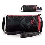 Lifelong Cotton 30 L Duffle Gym Bag for Men & Women | Adjustable Shoulder Bag | Water Resistant | Sports & Travel Bag with Shoe Compartment & Side Pocket (Black & Red),48.3cm