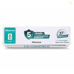 Hisense 1.5 Ton 5 star Inverter Split AC(Copper, 5-in-1 Convertible wi
