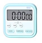 Digital Magnetic Multi-Function Timer Clock with Large LCD Display, Loud Alarm, Retractable Stand, Stopwatch Stand Hanging Hole, Countdown Flashing Light, Dual-Purpose Time Management Clock