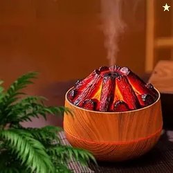 Bedroom Humidifier for Sleep 300ml Essential Oil Diffuser with Flame E