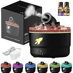 Bedroom Humidifier for Sleep 300ml Essential Oil Diffuser with Flame E