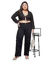 Miss Chase A+ Women’s Wide Leg High Rise Clean Look Regular Stretchable Denim Jeans