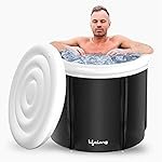 Lifelong Ice Bath Tub for Adults – Cold Plunge Ice Recovery Bath Tub – Durable & Multiple Layered, Portable Ice Bath Plunge Tub – Ice Bath Container for Therapy & Training in Homes & Gyms (Black)