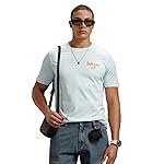 WROGN Men’s 180 GSM Pure Cotton T-Shirt | Chest Graphic Print | Slim Fit