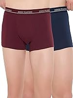 John Players Pack of 2 Trunks Underwear for Men- 100% Cotton