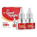 Good Knight Flash Liquid Vaporiser Pack Of 2 (45ml Each) | 2x Faster Than Before | Mosquito Repellent Refill | India s Most Powerful Liquid Vaporizer
