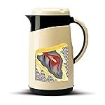 Milton Viva Tuff 1000 Water Jug, PU Insulated Inner Stainless Steel Hot & Cold Jug, BPA Free, Leak Proof, 1 Litre, Black, Ideal for Tea, Coffee, Water, Hot Beverages