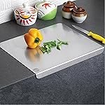 Tosaa (DP101B) Stainless Steel Chopping Board Vegetable,Fruit Cutting, Kneeding, Cake Prep, Heavy Duty Chopping-Board – 1.5MM