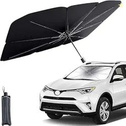 TEKCOOL Alloy Steel Car Sunshade Windshield Cover, Umbrella Windshield