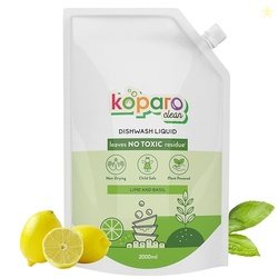 Koparo Organic Dishwash Liquid | 2 Litres Refill Pack | Powerful Greas