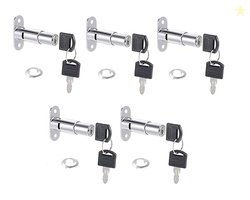 MHS Wardrobe Sliding Door Center Push Key Lock for 25 mm Shutter (Pack