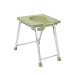 NEOSAFE Stainless Steel Premium Folding Shower Bathing Room Mobile Commode Stool Indian Toilet Seat for Elderly Disabled Man and Pregant Women Support Safe Chair Anti-Slip (Pista, LR-Stool)