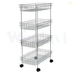 Fruit and Vegetable Stand Basket Trolley Modern Onion Potato Kitchen S