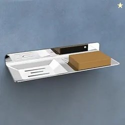 Plantex (Primax) Stainless Steel Double Soap Holder for Bathroom/Soap