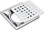 Plantex (Primax) 304 Grade Stainless Steel Bathroom Floor Drain/Non- Porous Surface Floor Drain/Bathroom Water Drainer/Floor Trap for Bathroom and Kitchen – 6×6 inch (Matt)