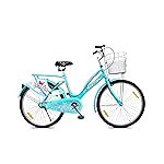 Leader Lady Star Breeze 26T Bicycle for Girls/Women with Front Basket and Integrated Carrier | Ideal for 12 + Years(26) Road Bike,Commuting Bike,Aqua Blue,Womens,Rigid,18 inches
