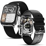 Fire-Boltt Ninja Phantom Smart Watch 1.83â Display, Transparent Clear Body Design, Bluetooth Calling, 120+ Sports Modes, Voice Assistant, AI Outfit Watch Face Smartwatch for Men & Women Shadow Black